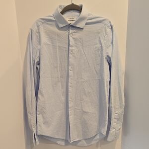 Calvin Klein Light Blue Textured Dress Shirt